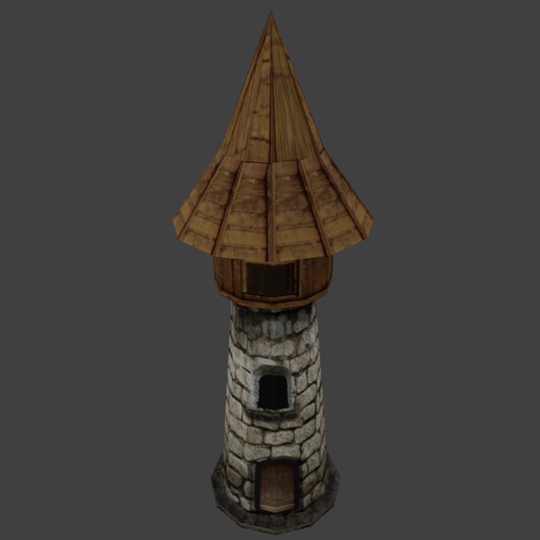 medieval watch tower 3d model