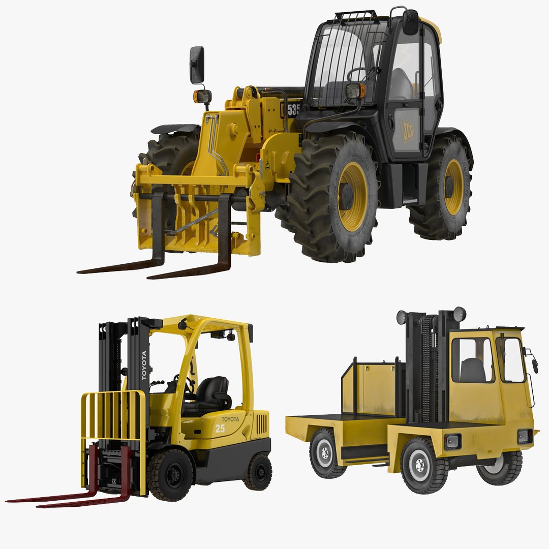 Forklifts 3D Models Collection 3D model preview