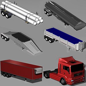 truck trailer 3d model