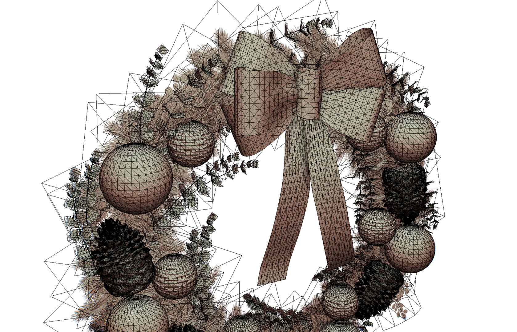 3D Christmas Wreath model - TurboSquid 2160094
