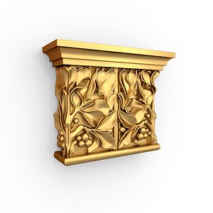 3D Decorative Bracket carved classic cnc 3d printing 06