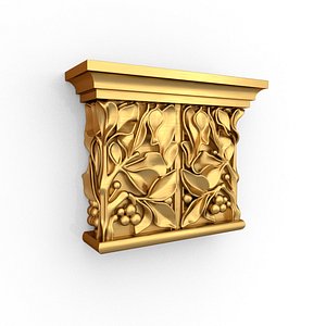 Decorative Bracket carved classic cnc 3d printing 06
