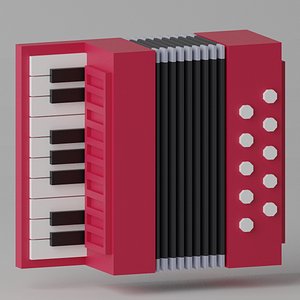 3D model Cartoon Accordion