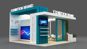 3D booth stand stall exhibition model