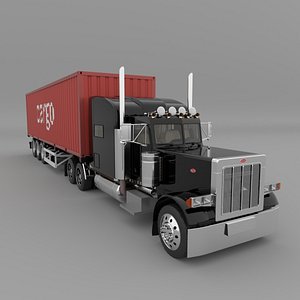 Peterbilt-379 Container 3D model