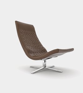 leather relax chair modeled 3D model