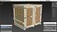 Caisse d'expédition carrée en bois à double porte