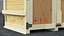 Caisse d'expédition carrée en bois à double porte