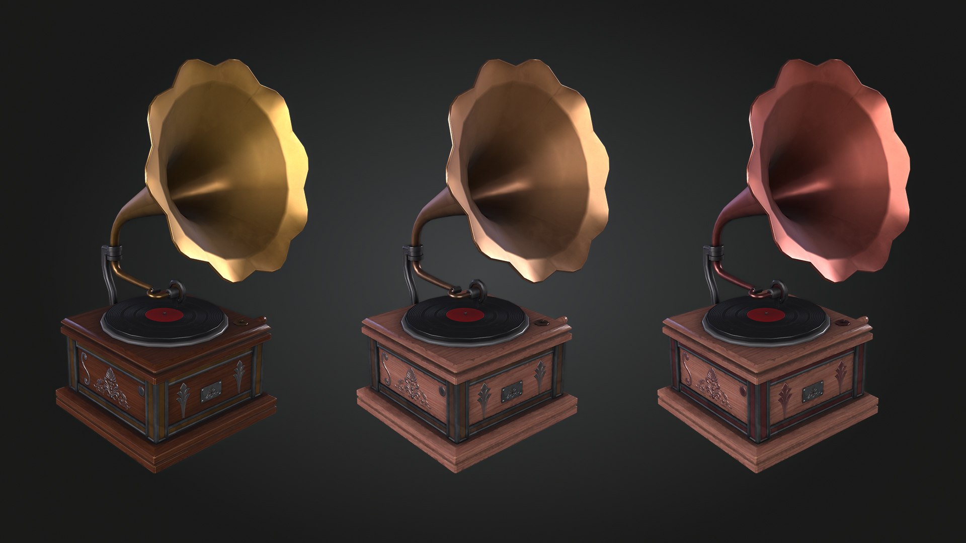 Gramophone model https://p.turbosquid.com/ts-thumb/TZ/nQcJ3E/Ok/img_3/jpg/1742415167/1920x1080/fit_q87/6add8a5a546319909dc17f74ad3f7b1cb191e70a/img_3.jpg