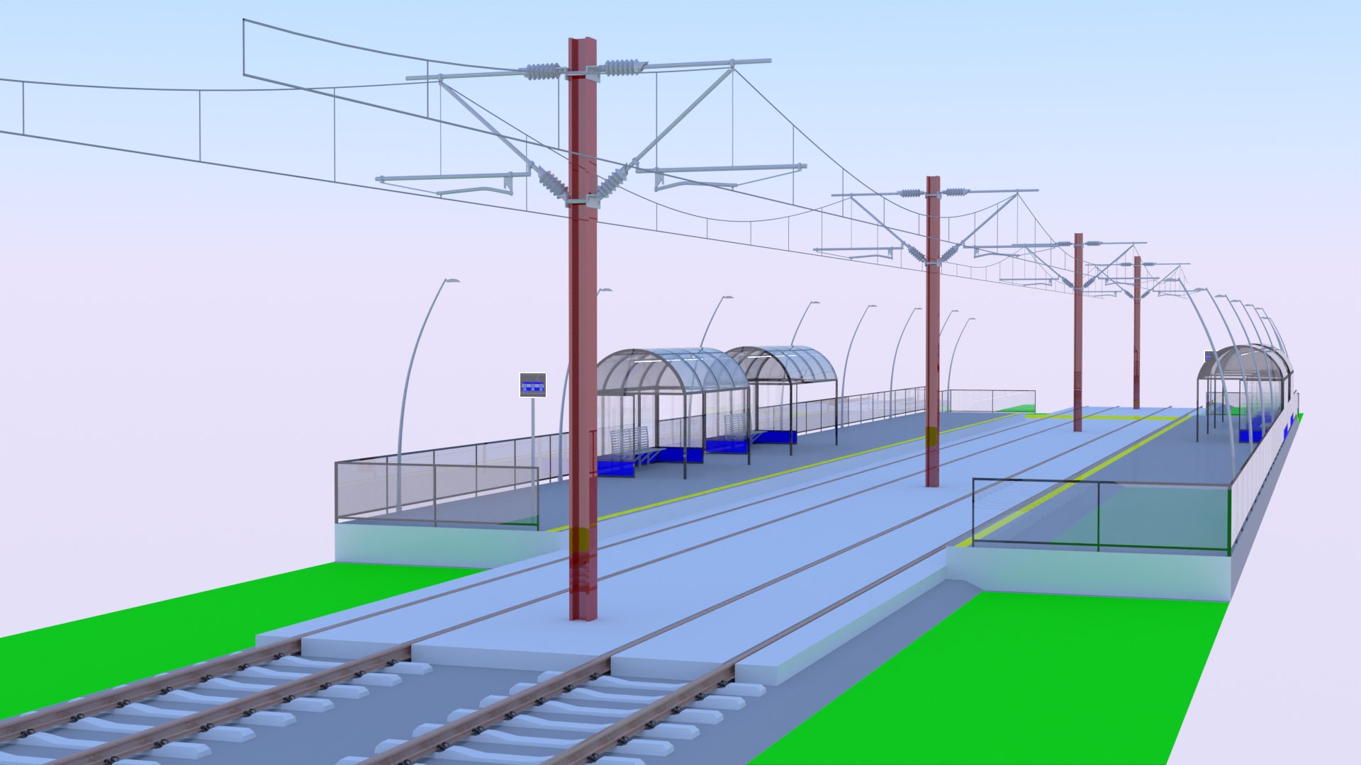 3D Tram Stops Collection - TurboSquid 2151385