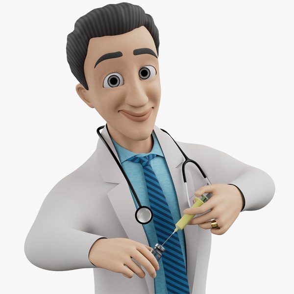 modèle 3D de Dessin animé Dr Stuart - MAYA truqué et Blender truqué ...