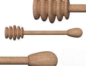 Wooden Honey Dipper model