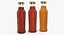 3D barbecue sauces bottles model