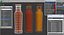 3D barbecue sauces bottles model