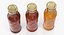 3D barbecue sauces bottles model