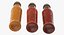 3D barbecue sauces bottles model