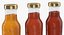 3D barbecue sauces bottles model