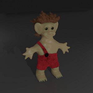 troll doll waxy 3D model