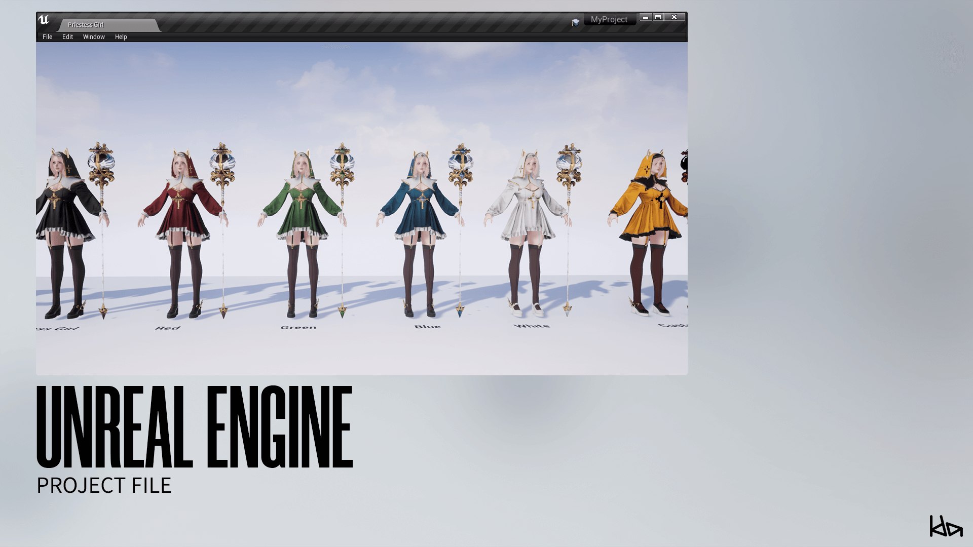 3D Priestess Girl - Game Ready Low-poly 3D model https://p.turbosquid.com/ts-thumb/Ta/3ZnFrV/TI/unreal_01/png/1693205815/1920x1080/fit_q87/ee3bea4b550f15a050f48c528be1f548ecc4c3be/unreal_01.jpg