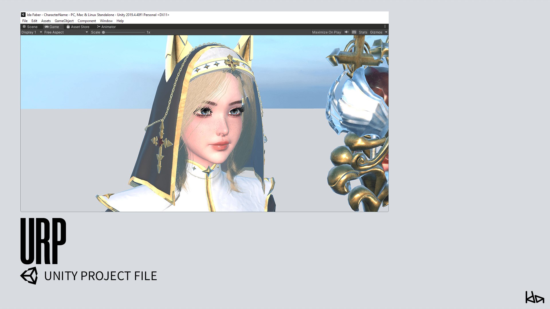 3D Priestess Girl - Game Ready Low-poly 3D model https://p.turbosquid.com/ts-thumb/Ta/3ZnFrV/Tm/unity_urp03/png/1693205812/1920x1080/fit_q87/4382687be77158ca1f9bd9c0eba96ce2c202a56b/unity_urp03.jpg