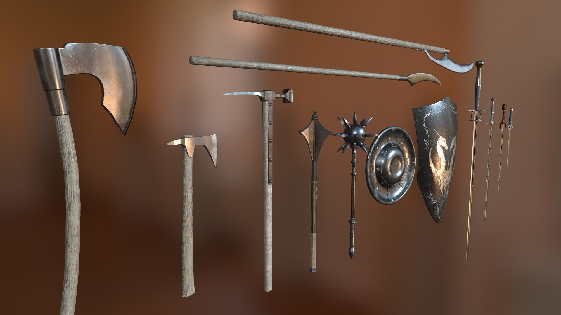 3D Medieval Weapon Pack - TurboSquid 1737273