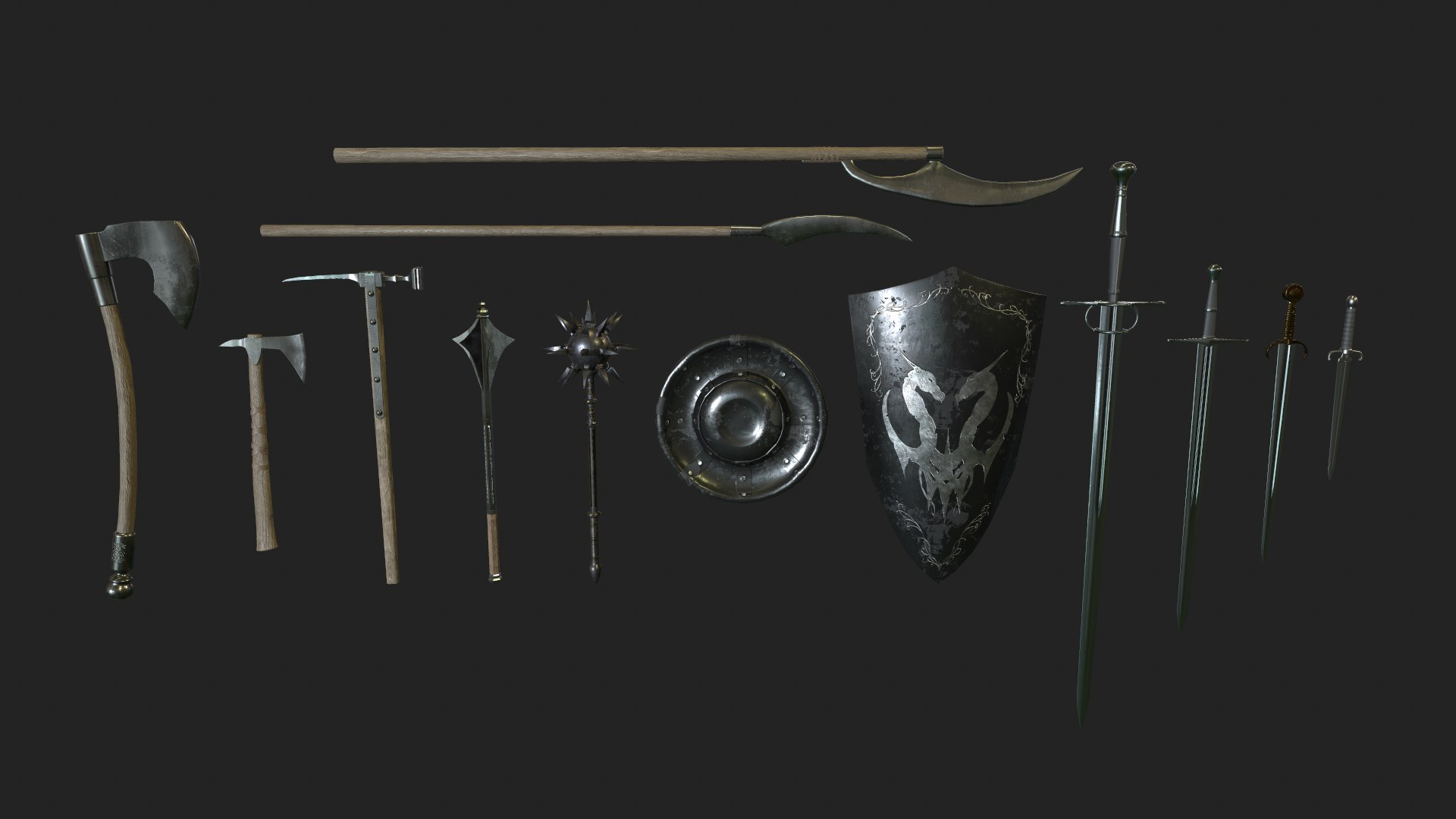 3D Medieval Weapon Pack - TurboSquid 1737273