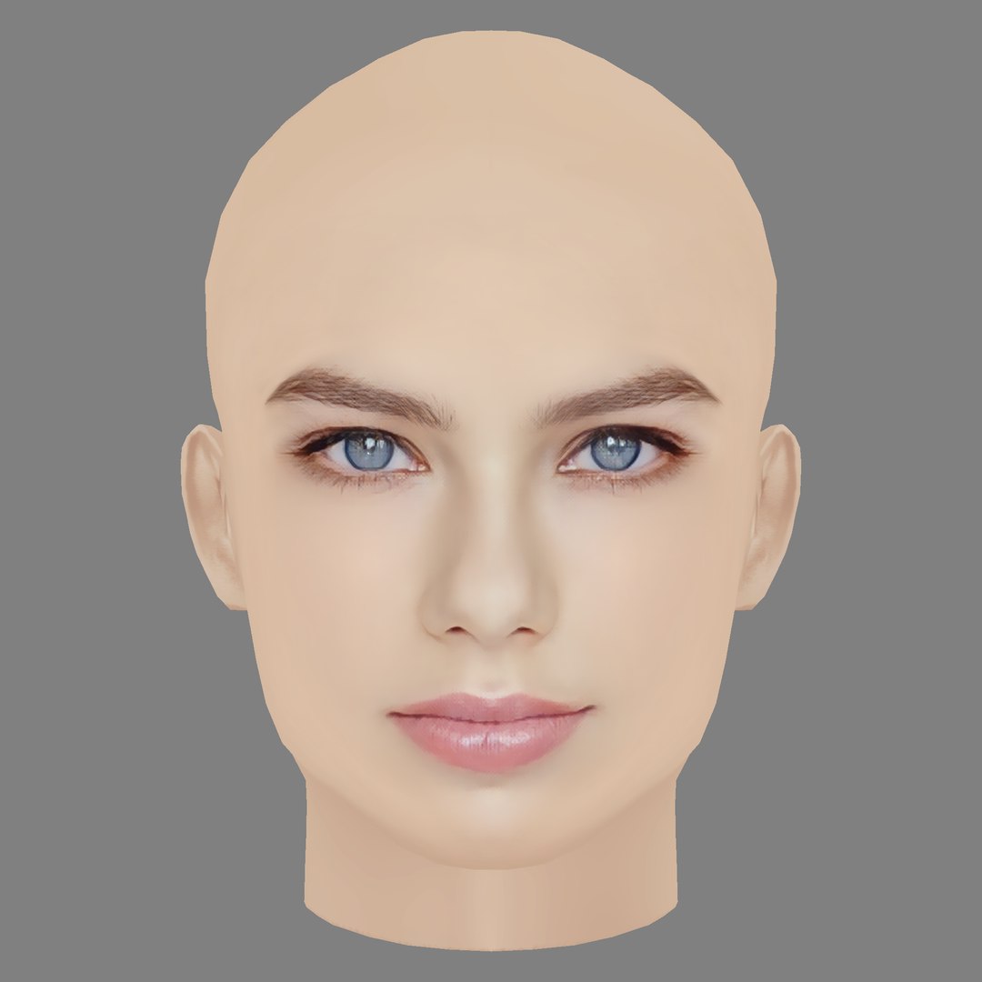 3D Indiana Evans Head - No Hair - Low Poly Head For Game - TurboSquid ...