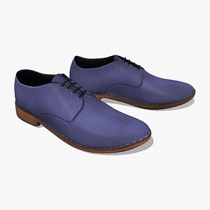 Men Blue Suede Formal Lace Up Shoes model
