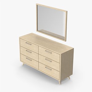Bedroom Sideboard Drawer Dresser 3D model