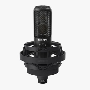 sony c100 condenser microphone 3D model