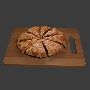 3D Da Bing Chinese Sesame Flatbread 3D Model