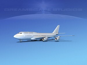 3d model airline boeing 747-400 747 aircraft