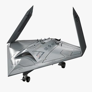 X-47B Stealth UAV Folded Wings 3D