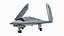 X-47B Stealth UAV Folded Wings 3D