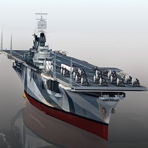uss yorktown cv-10 cv 3D model