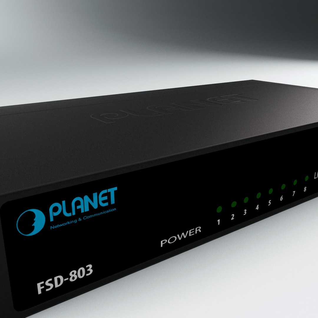Ethernet Switch Planet 3d Max
