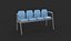 3D-Modell eines Krankenhausstuhls