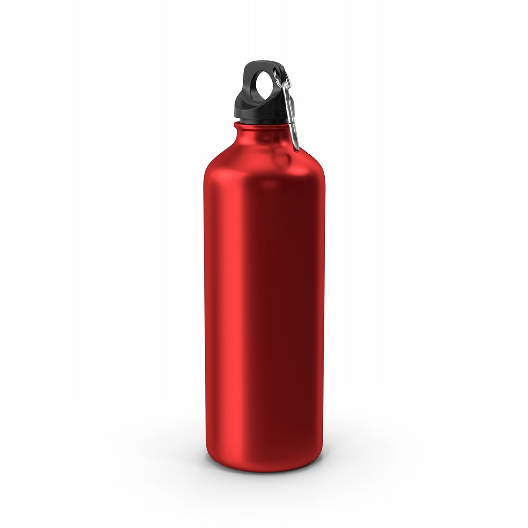 3D Red Water Bottle - TurboSquid 1891358