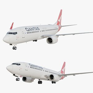 Qantas Boeing 737-800 Realistic Jet Airliner Plane