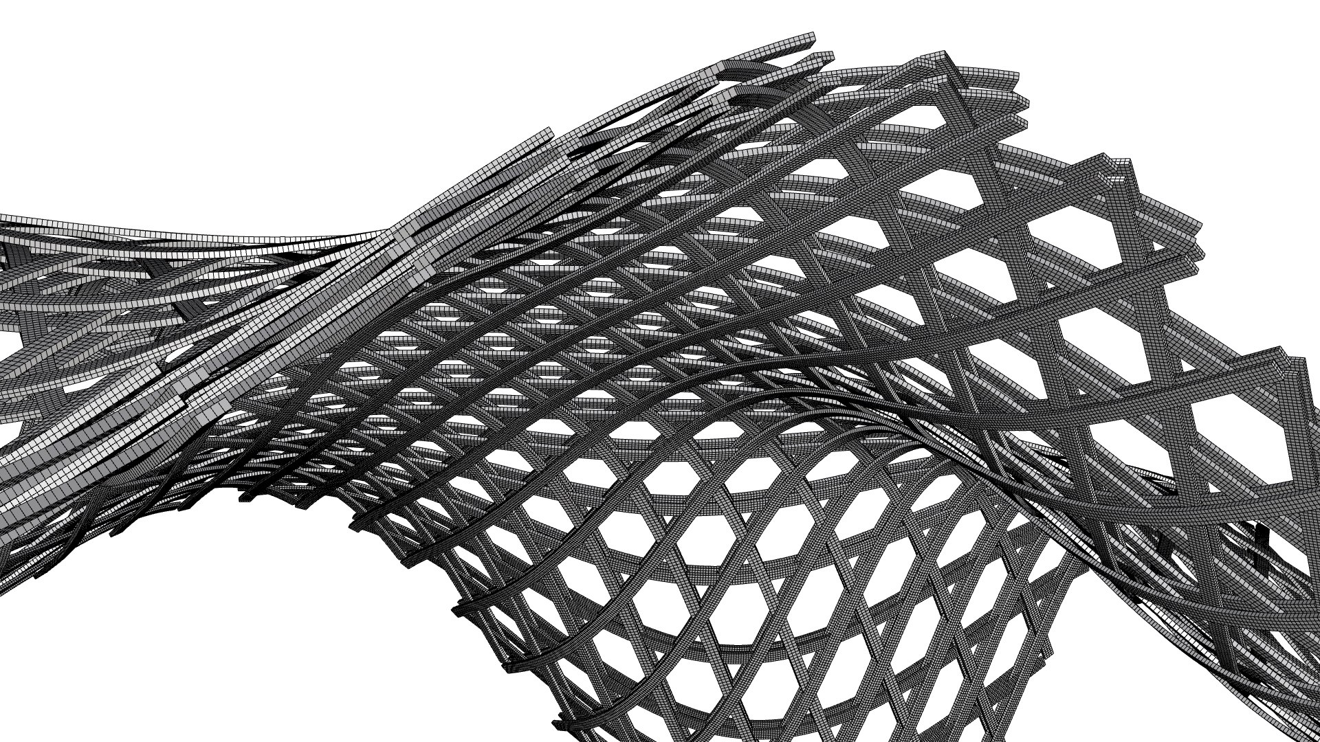 3D Model Shell Pavilion 02 Woven - TurboSquid 2370945