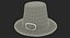 3D model black pilgrim costume hat