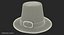 Black Pilgrim Costume Hat with Buckle