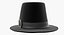 Black Pilgrim Costume Hat with Buckle