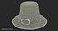 Black Pilgrim Costume Hat with Buckle