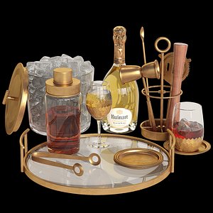 Pottery barn gold cocktail set