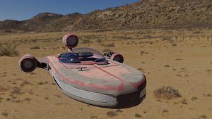 landspeeder star wars 3D model