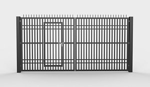 Sliding gate 3D model 3D