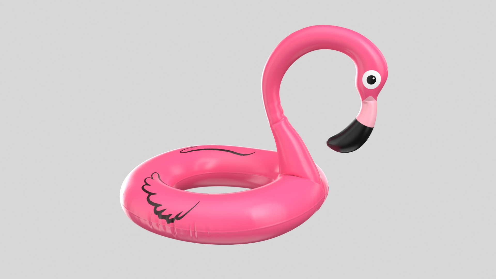 3D Inflatable Flamingo Ring model - TurboSquid 1757605