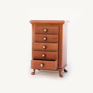 stylized cartoon dresser 3D model