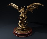 Dragon contemplating the horizon